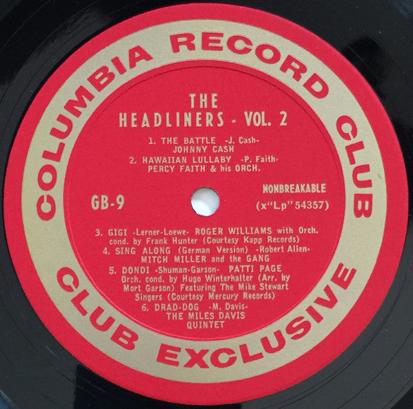 Various : The Headliners, Volume 2 (LP, Mono, Club, Ltd, Smplr)