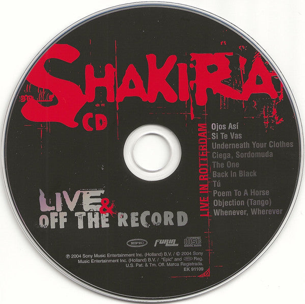 Shakira : Live & Off The Record (CD, Album + DVD-V, NTSC)