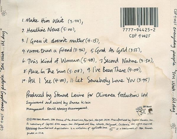 Everyday People (5) : You Wash... I'll Dry (CD, Album)