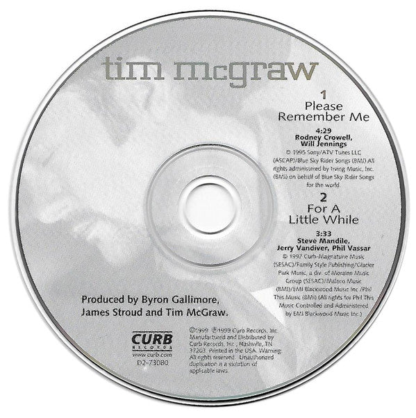 Tim McGraw : Please Remember Me (CD, Single)