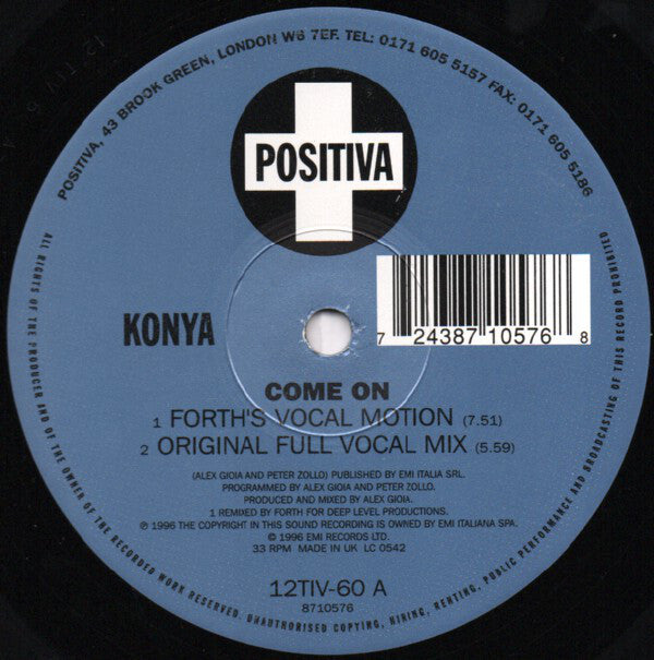 Konya : Come On (12")