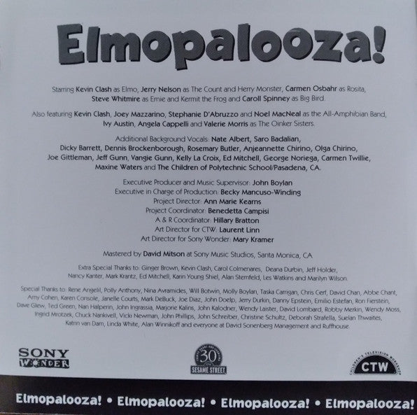 Sesame Street : Elmopalooza! (CD, Album, Club)