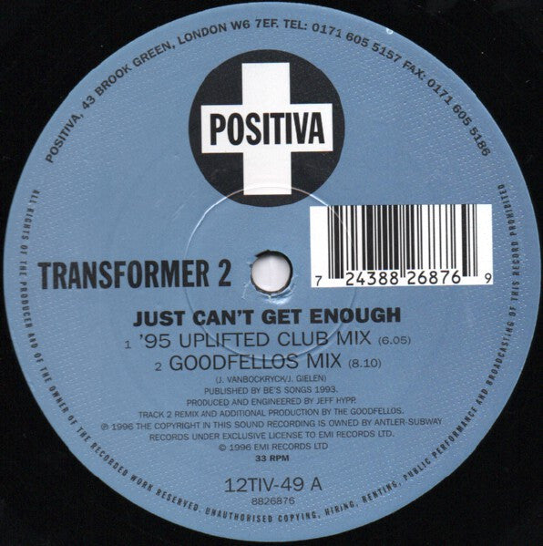 Transformer 2 : Just Can't Get Enough (12")
