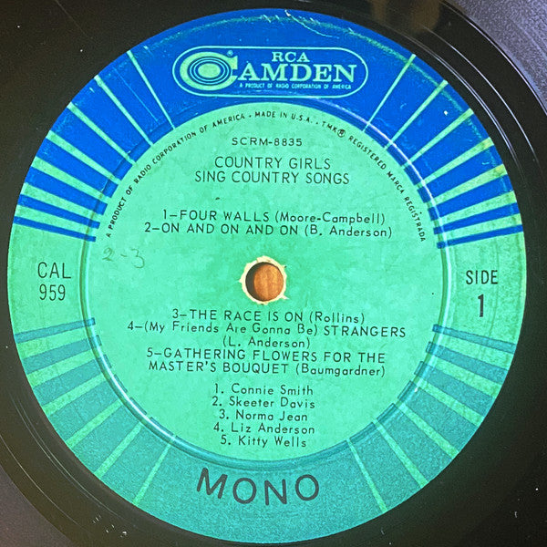 Various : Country Girls Sing Country Songs (LP, Comp, Mono)