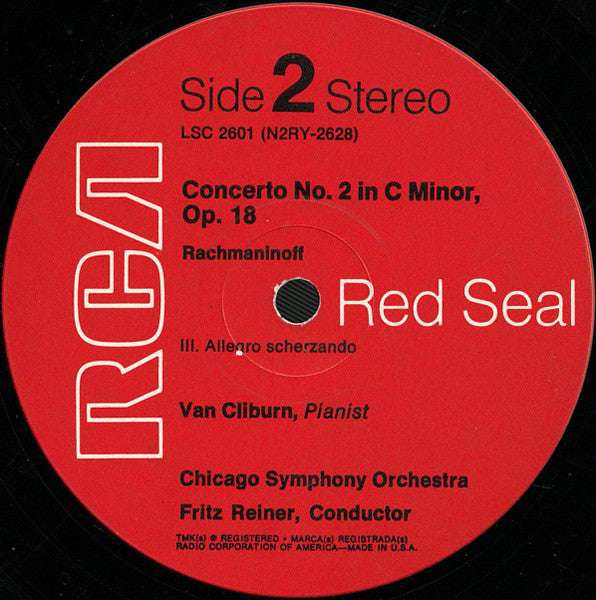 Rachmaninoff* : Van Cliburn, Fritz Reiner, Chicago Symphony* : Concerto No. 2 (LP, Album, RE)