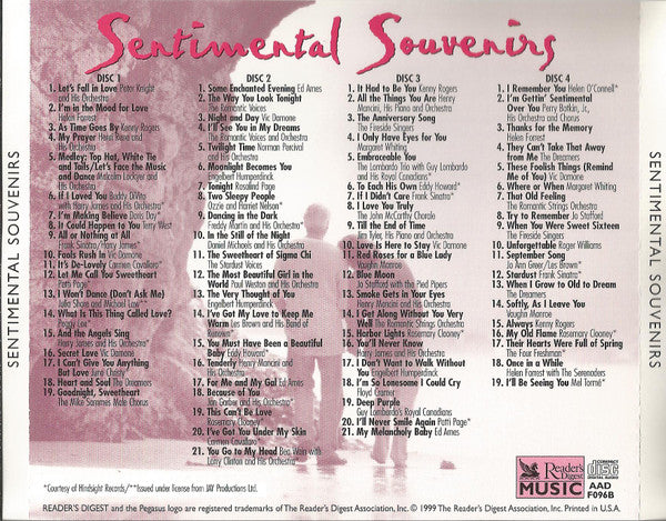 Various : Sentimental Souvenirs (4xCD, Comp, RM)