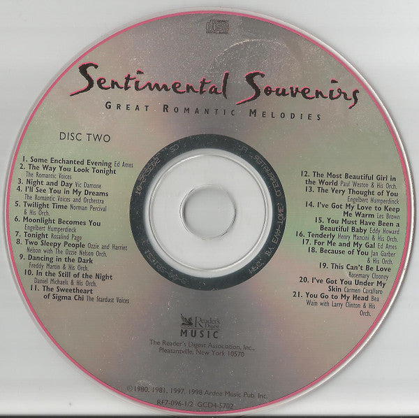 Various : Sentimental Souvenirs (4xCD, Comp, RM)