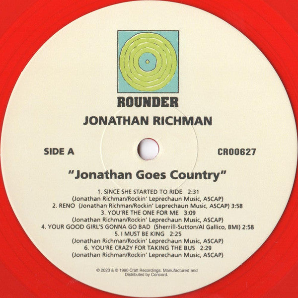 Jonathan Richman : Jonathan Goes Country (LP, Album, RSD, Ltd, RE, Red)