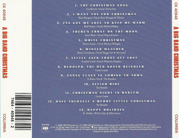 Various : A Big Band Christmas (CD, Comp)