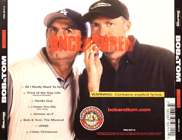 Bob & Tom : Uncensored (CD, Album)