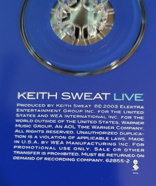 Keith Sweat : Live (CD, Album, Promo)