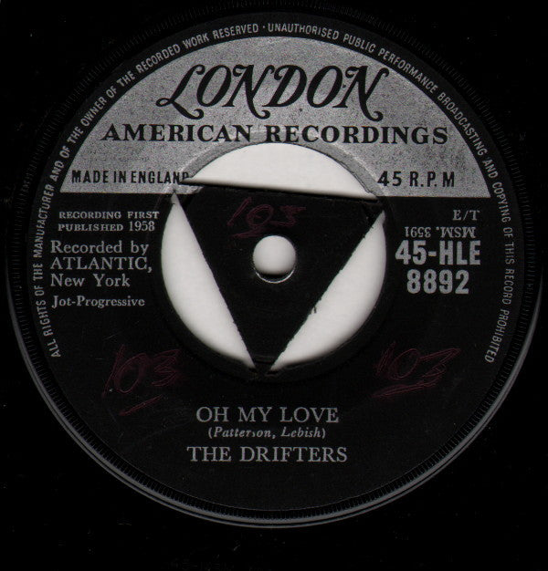 The Drifters : There Goes My Baby / Oh My Love (7", Single)