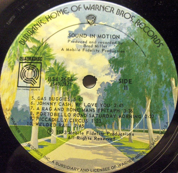 Brad Miller : Sound In Motion (LP, Album, Quad)