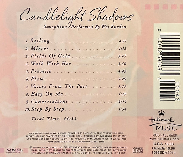 Wes Burden : Candlelight Shadows (CD)