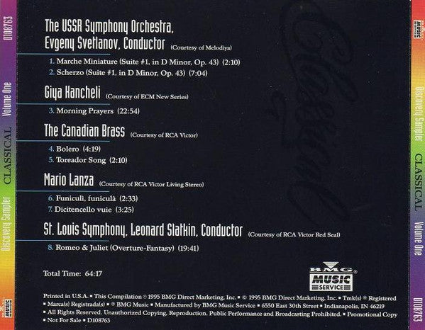 Various : Discovery Sampler Volume One - Classical (CD, Comp, Promo, Smplr)