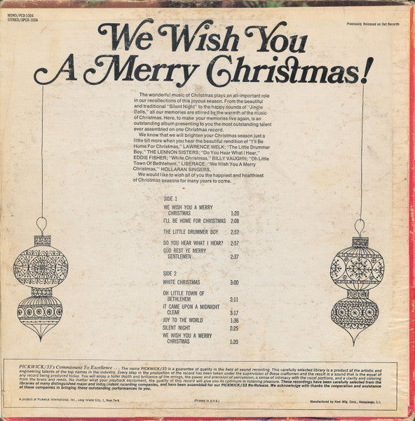 Various : We Wish You A Merry Christmas! (LP, Comp, RE)