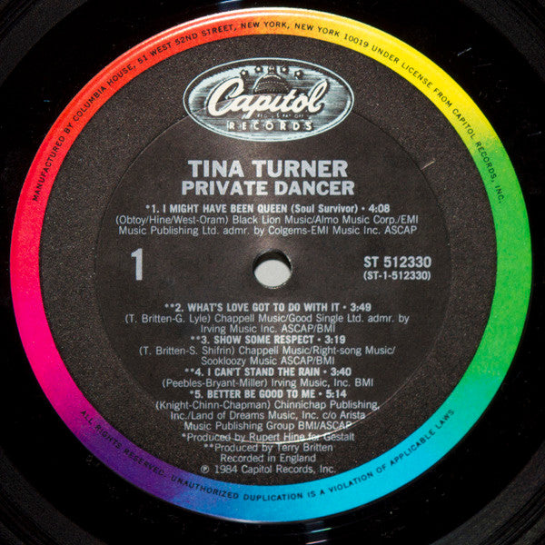 Tina Turner : Private Dancer (LP, Album, Club)