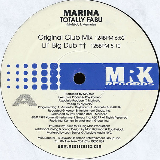 Marina (3) : Totally Fabu (12")