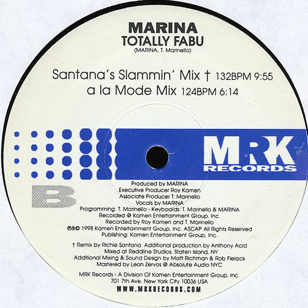 Marina (3) : Totally Fabu (12")