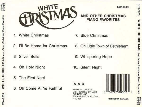 Unknown Artist : White Christmas And Other Christmas Piano Favorites (CD, Album)
