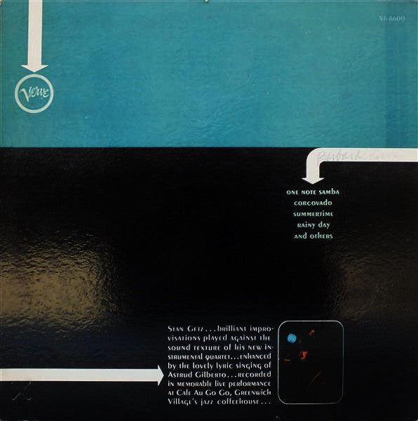 The New Stan Getz Quartet Featuring Astrud Gilberto : Getz Au Go Go (LP, Album, Gat)