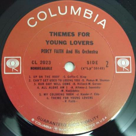 Percy Faith And His Orchestra* : Themes For Young Lovers (LP, Album, Mono)