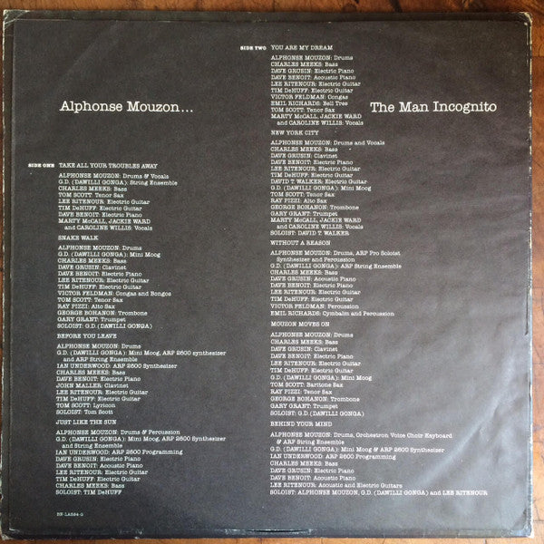 Alphonse Mouzon : The Man Incognito (LP, Album)