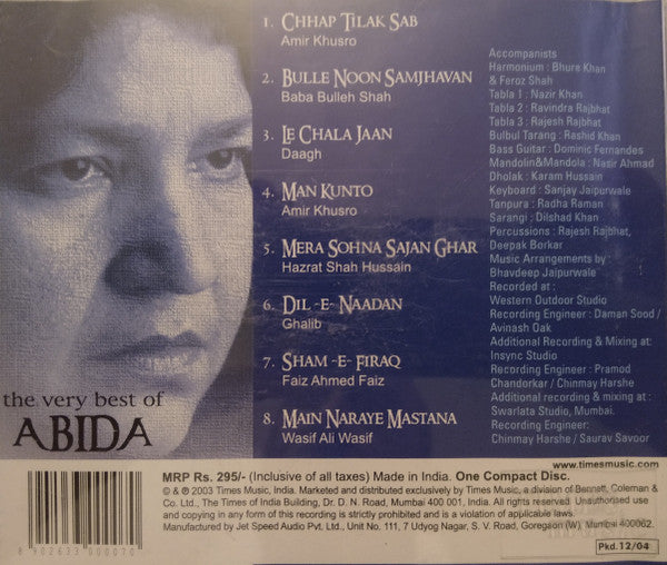 Abida* : The Very Best Of Abida (CD, Comp)