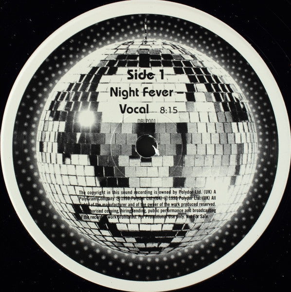 Saturday Night Fever Cast : Night Fever (12", Promo)