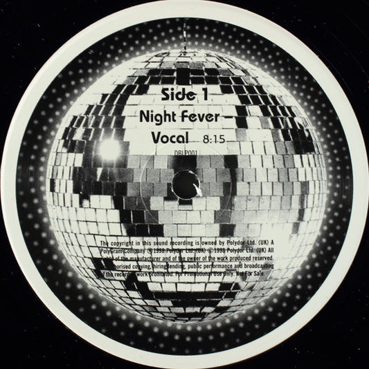 Saturday Night Fever Cast : Night Fever (12", Promo)