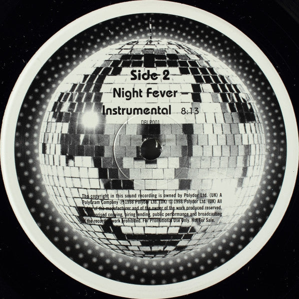 Saturday Night Fever Cast : Night Fever (12", Promo)
