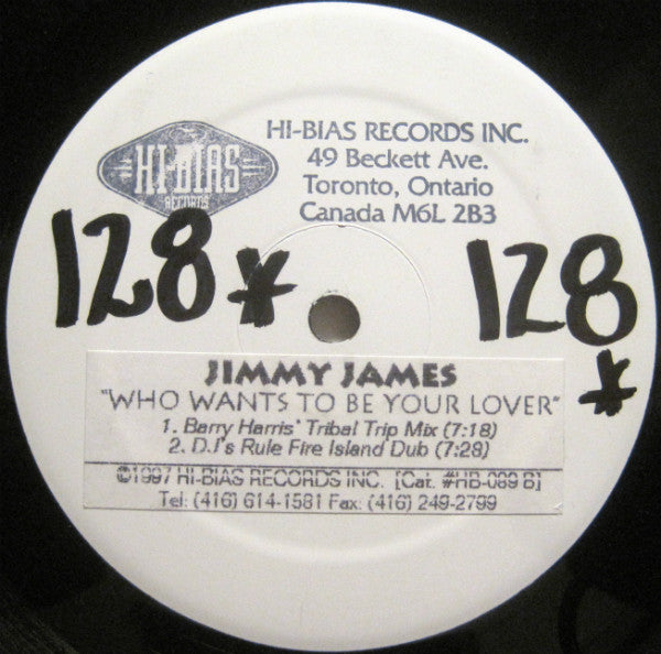 Jimmy James : Who Wants To Be Your Lover (12", Promo, W/Lbl, Sti)