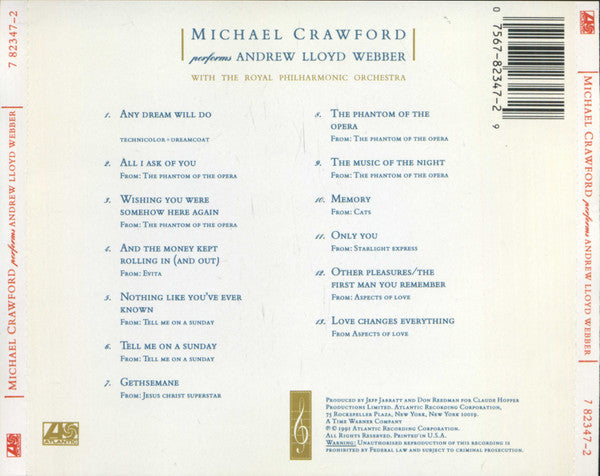 Michael Crawford : Michael Crawford Performs Andrew Lloyd Webber (CD, Album)