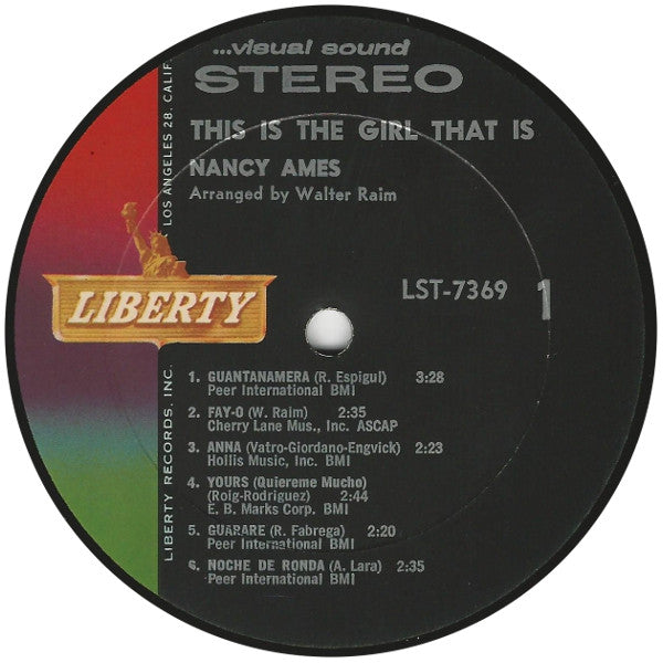 Nancy Ames : This Is The Girl That Is Nancy Ames (LP, Album)