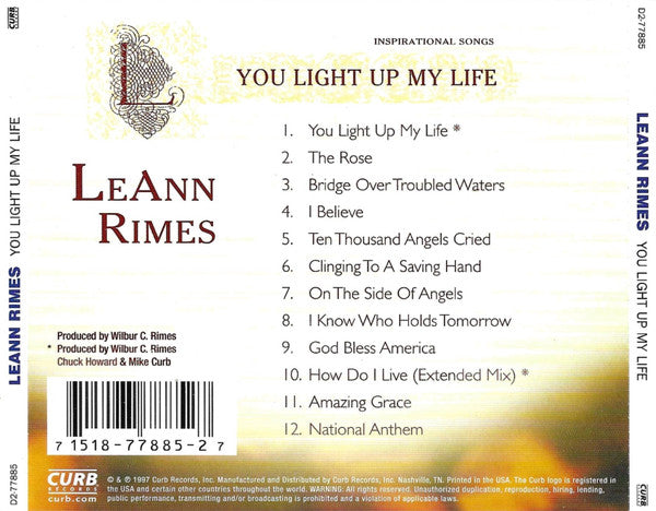 LeAnn Rimes : You Light Up My Life (Inspirational Songs) (CD, Album, RE)