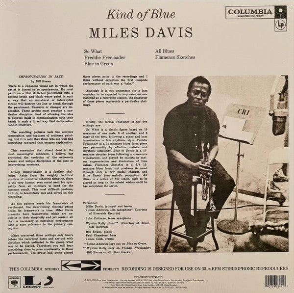 Miles Davis : Kind Of Blue (LP, Album, Ltd, RE, Blu)