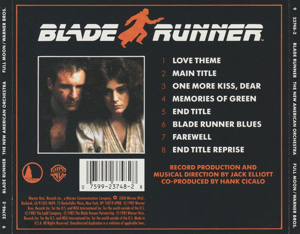 The New American Orchestra : Blade Runner (Orchestral Adaptation Of Music Composed For The Motion Picture By Vangelis) (CD, Album, RE, RP)