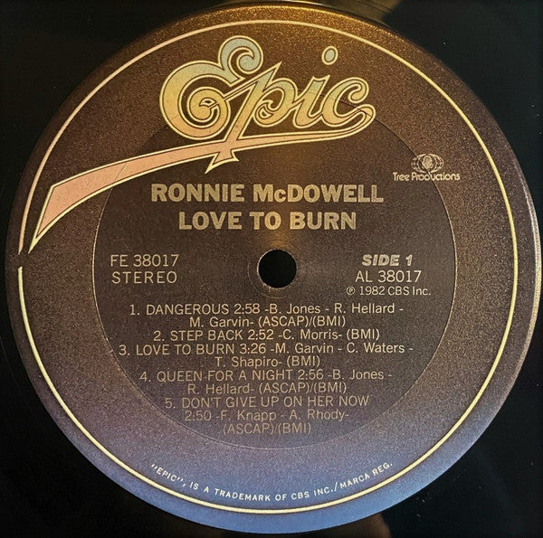 Ronnie McDowell : Love To Burn (LP)