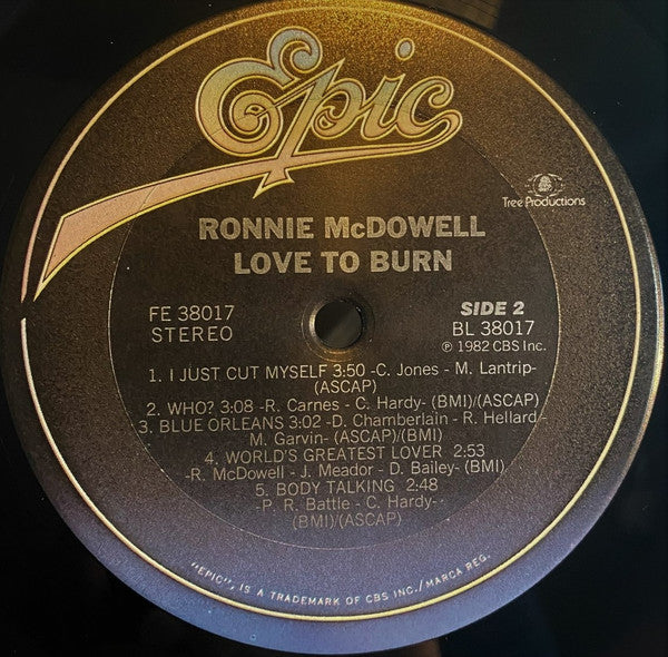 Ronnie McDowell : Love To Burn (LP)