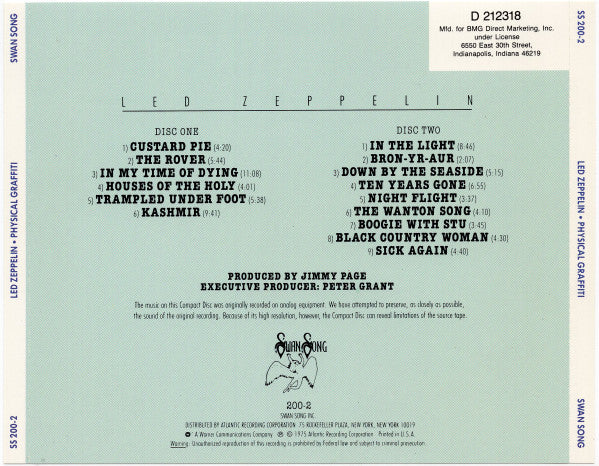 Led Zeppelin : Physical Graffiti (2xCD, Album, Club, RE)
