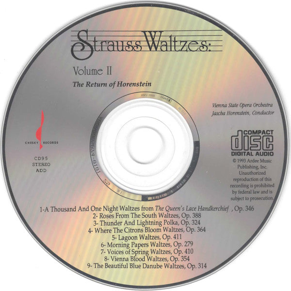 Jascha Horenstein : Strauss Waltzes: The Return Of Horenstein / Volume II (CD)