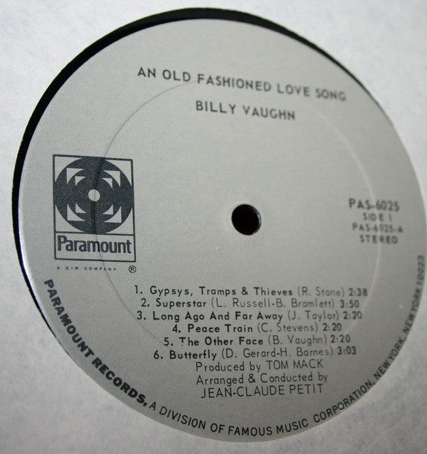 Billy Vaughn : An Old Fashioned Love Song (LP, Album)