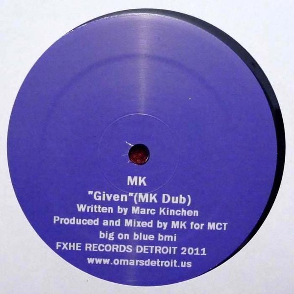 MK* / Omar-S : Given (MK Dub) / Sarah (12")