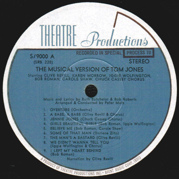 Original Musical Cast* : Tom Jones (LP, Gat)