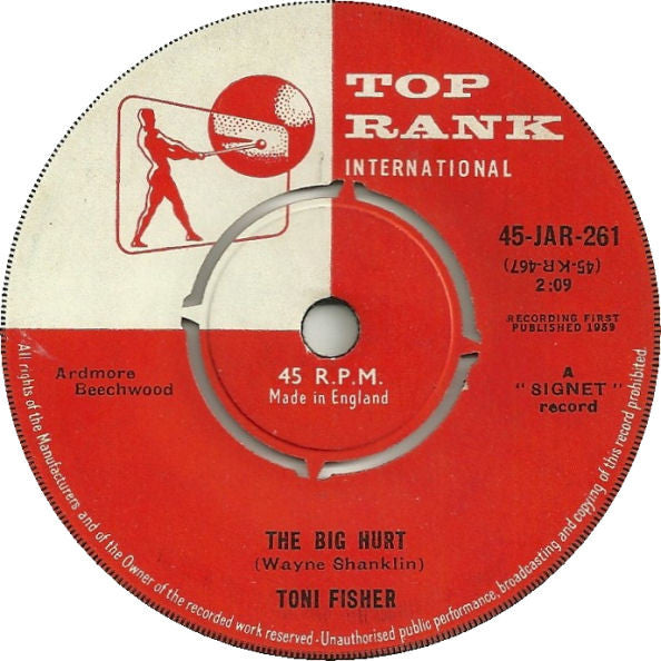 Toni Fisher : The Big Hurt (7", Single)