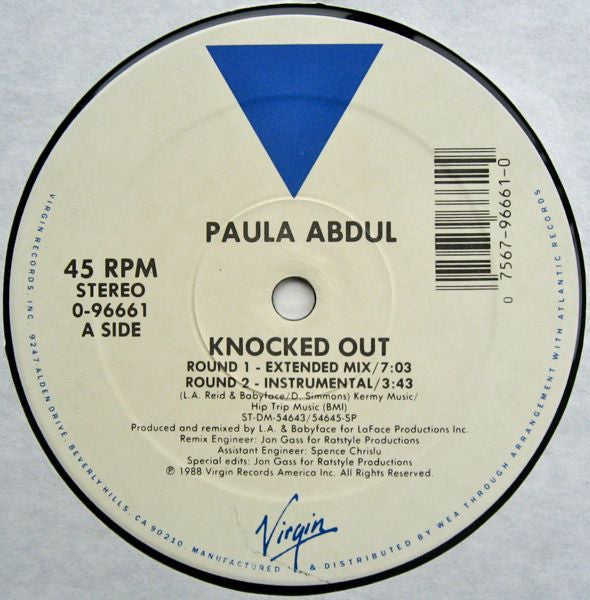 Paula Abdul : Knocked Out (12", Gen)
