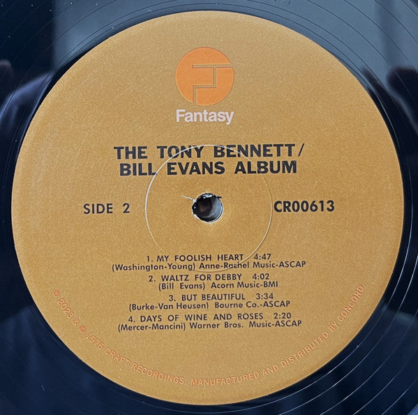 Tony Bennett, Bill Evans : The Tony Bennett/Bill Evans Album (LP, Album, RE, 180)