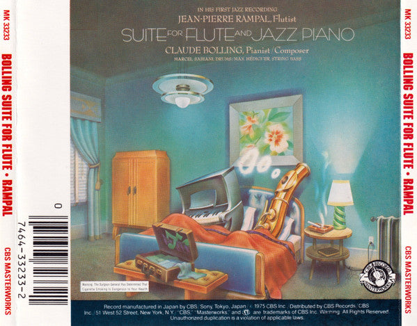Jean-Pierre Rampal, Claude Bolling : Suite For Flute And Jazz Piano (CD, Album, RE)