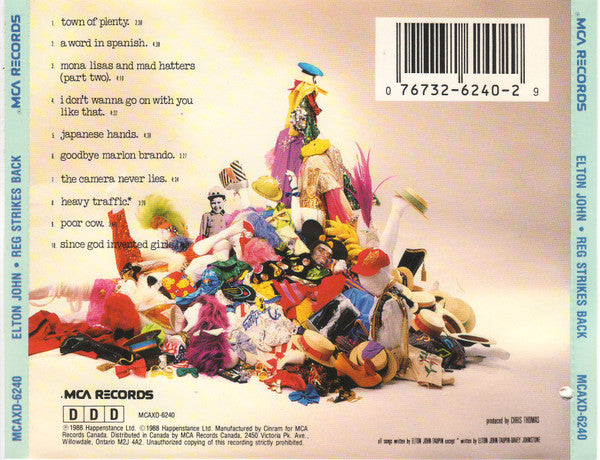 Elton John : Reg Strikes Back (CD, Album)