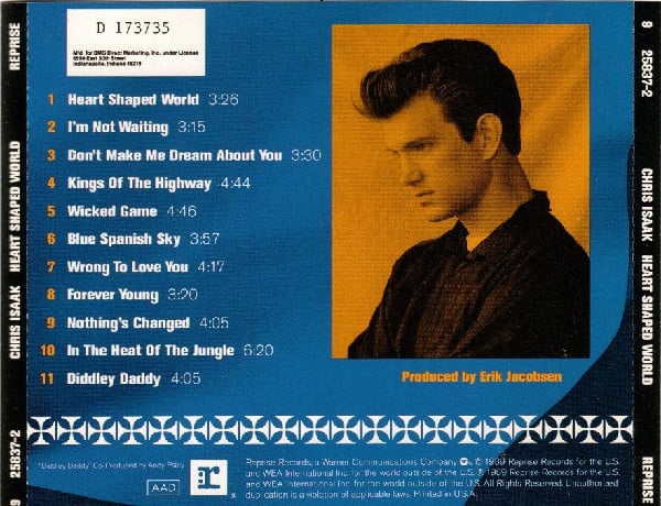 Chris Isaak : Heart Shaped World (CD, Album, Club, BMG)